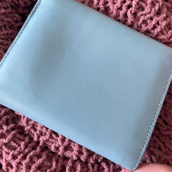 YSL Light Blue Tri Fold Wallet - Picture 4 of 8